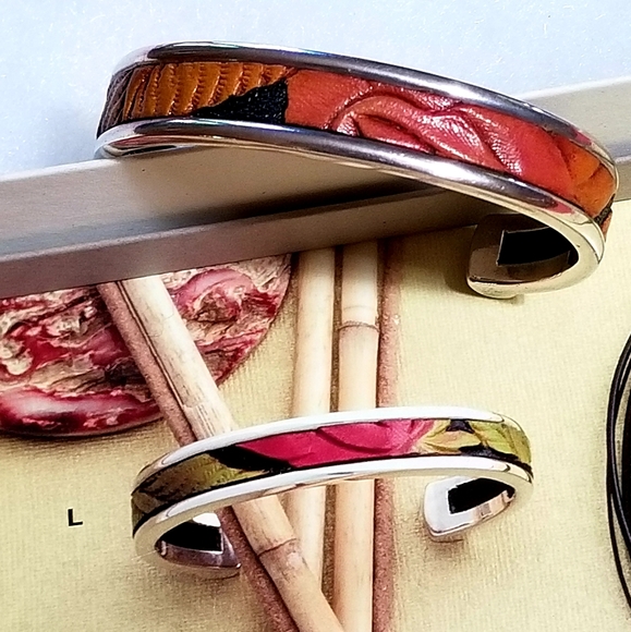 VERY RARE Silpada Sterling Silver & Leather Cuff Bracelet - Picture 8 of 12
